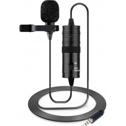 Mini Μικρόφωνο Αλουμινίου 3.5mm Jack με 6m Καλώδιο για Κάμερες, DSLR, Smartphone Andowl Q955S - Μαύρο