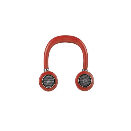 Ανεμιστήρας Λαιμού για το Πρόσωπο σε Σχήμα Ακουστικών Κόκκινο- Ασύρματοι Επαναφορτιζόμενοι Ανεμιστήρες Αυχένα - Wireless Bladeless Neck Fans