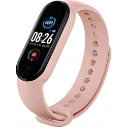 Smart Bracelet M5 Pulse Measurement, Pressure, Sleep Recording, Sports - ΡΟΖ