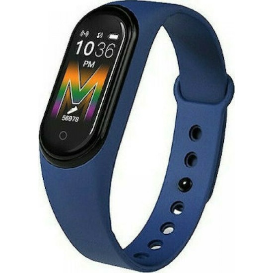 Smart Bracelet M5 Pulse Measurement, Pressure, Sleep Recording, Sports - ΜΠΛΕ