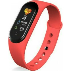 Smart Bracelet M5 Pulse Measurement, Pressure, Sleep Recording, Sports - Κόκκινο