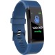 115 Plus Αδιάβροχο Smart Bracelet Sport Wristband Heart Rate Blood Pressure Monitor Fitness Tracker - Μπλε