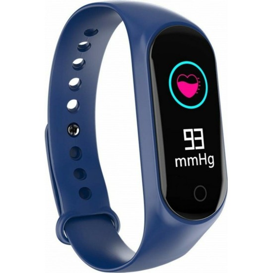 Smart Band Ρολόι με Bluetooth M4 Μπλέ oem