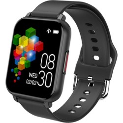 Smart Watch Fitness Tracker - Με μετρητή καρδιακών παλμών, SpO2, Άθλησης - Android / IOS Τ82 – Μαύρο