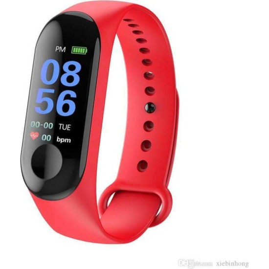 Έξυπνο Ρολόι Smart Bracelet Bluetooth Smartwatch Με Καταγραφή Βημάτων, Ύπνου + Καρδιακών Παλμών ΟΕΜ Μ3