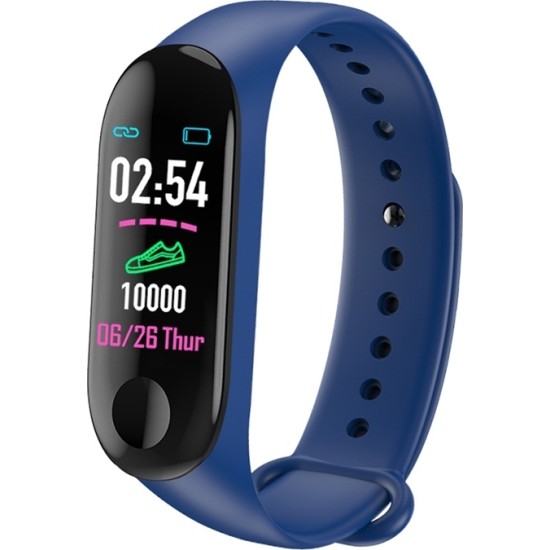Έξυπνο Ρολόι Smart Bracelet Bluetooth Smartwatch Με Καταγραφή Βημάτων, Ύπνου + Καρδιακών Παλμών ΟΕΜ Μ3