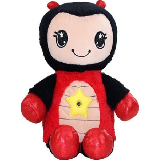 Belly Dream Lites Plush Toy Huggable Night-Light Black and Red
