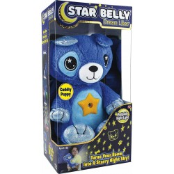 Starry Teddy Προτζέκτορας Αστεριών, Λούτρινο Αρκουδάκι 30cm & Νυχτερινό Φωτιστικό LED Νανουρίσματος - Μπλε Bear
