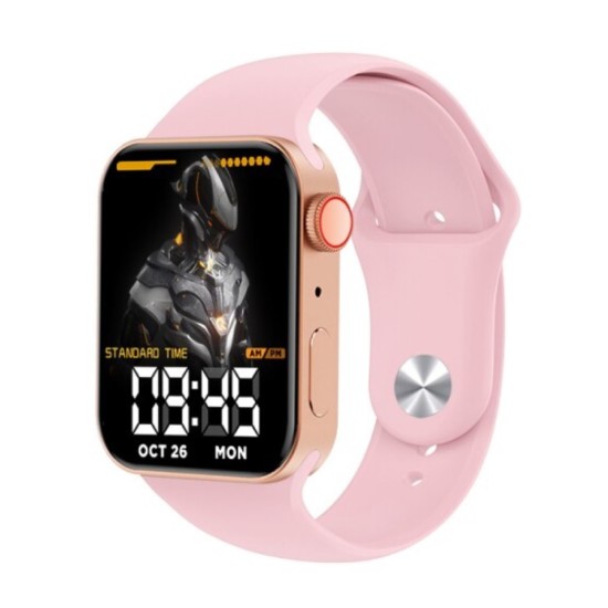 T100 Plus Smartwatch με Παλμογράφο (Ροζ)