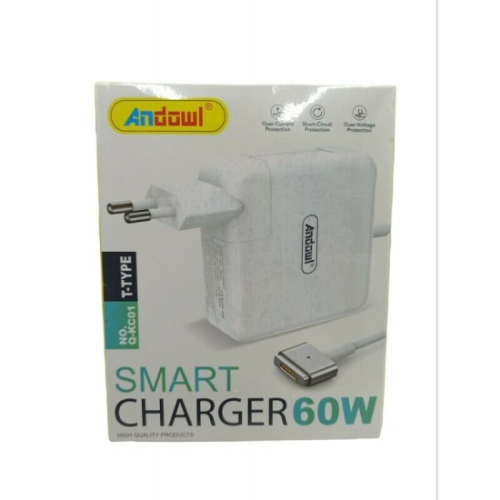 Andowl Φορτιστής Laptop 60W για Apple με Αντάπτορα Τροφοδοσίας Q-KC01