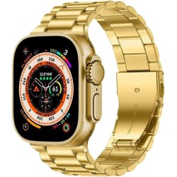 Smart watch G9 Ultra Pro με Παλμογράφο σε Χρυσή Χρυσό Σιλικόνη Android, iOS