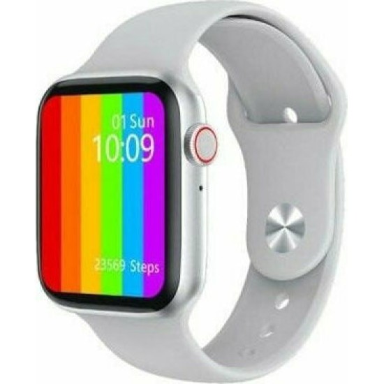 W26+ Smartwatch Rotate Button Body Temperature Health Heart Rate Blood - Λευκό