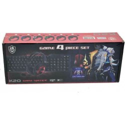 Game 4 set keyboard-mouse-headphones-mouse pad kr k20