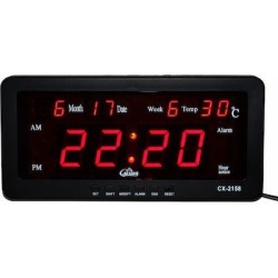 Ηλεκτρονικό επαναφορτιζόμενο LED ρολόι – JH-2158