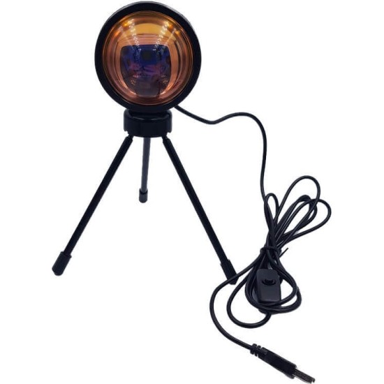 Sunset Projector Lamp με 4 Χρώματα με Μικρό Τρίποδο 5V-5W DS-30052-1 Μαύρο