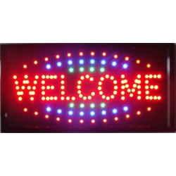 Φωτιζόμενη Διαφημιστική Πινακίδα LED "Welcome " με Εφέ Κίνησης OEM