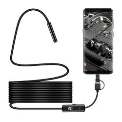 Ψηφιακή Κάμερα Ενδοσκόπιο 3.5m USB-A, Micro, Type-C IP67 Andowl Q-NK65 - Μαύρο