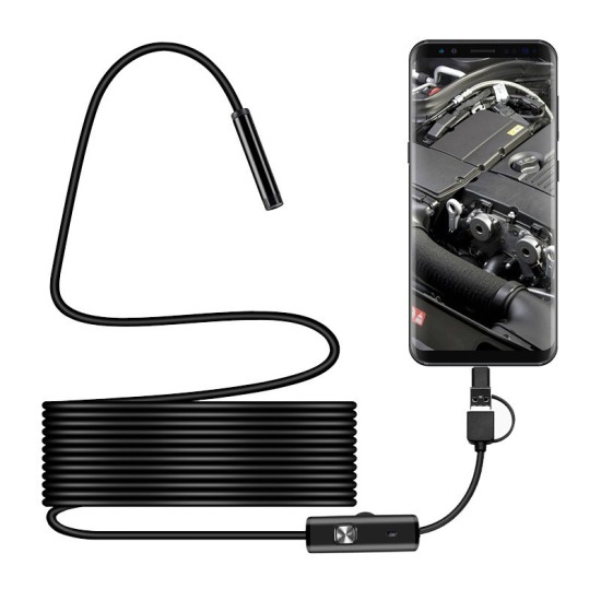 Ψηφιακή Κάμερα Ενδοσκόπιο 3.5m USB-A, Micro, Type-C IP67 Andowl Q-NK65 - Μαύρο Ψηφιακή Κάμερα Ενδοσκόπιο 3.5m USB-A, Micro, Type-C IP67 Andowl Q-NK65 - Μαύρο