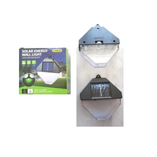 Σετ 2 Επιτοίχια Ηλιακά Φωτιστικά με Φωτοκύτταρο IP65 42756117