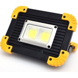  Προβολέας 20W COB Bright Working Light LED με 2 Επαναφορτιζόμενες Μπαταρίες Λιθίου 18650 (LL-812) και καλώδιο Micro USB Car Power CPW.82223 