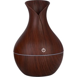 Συσκευή για Αρωματοθεραπεία Ultrasonic Aroma Light Wood 130ml - KJR-036 Dark Brown
