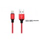 Καλώδιο USB Lightning AWEI για Φόρτιση και Μεταφορά Δεδομένων 1μ. με Υφασμάτινη Επένδυση
