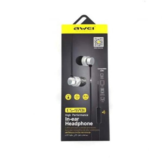 Awei ES-970i (Ακουστικά Hands-free In-Ear 3.5mm ) High performance Noise isolation explosive bass with MIC Awei ES-970i (Ακουστικά Hands-free In-Ear 3.5mm ) High performance Noise isolation explosive bass with MIC