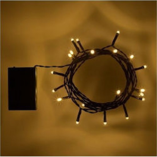 Χριστουγεννιάτικα Λαμπάκια Θερμά Με Μπαταρία 20 LED OEM