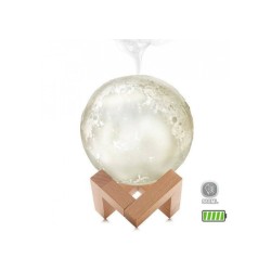Ανάγλυφο Φωτιστικό Αφής & Ιονιστής 3D Moon Lamp LED σε Λευκό Χρώμα