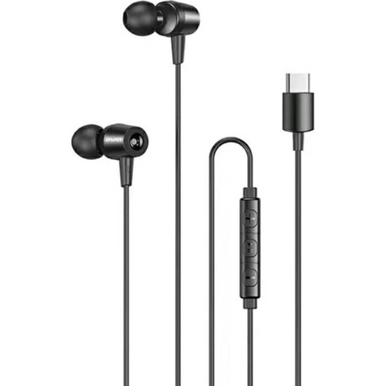 Handsfree Ακουστικά Awei TC-1 για Type-C (Μαύρο) Handsfree Ακουστικά Awei TC-1 για Type-C (Μαύρο)