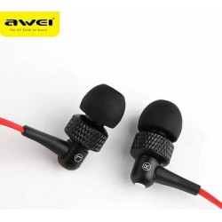 Handsfree Ακουστικά Awei ES-390i Jack-3.5mm - κόκκινο 