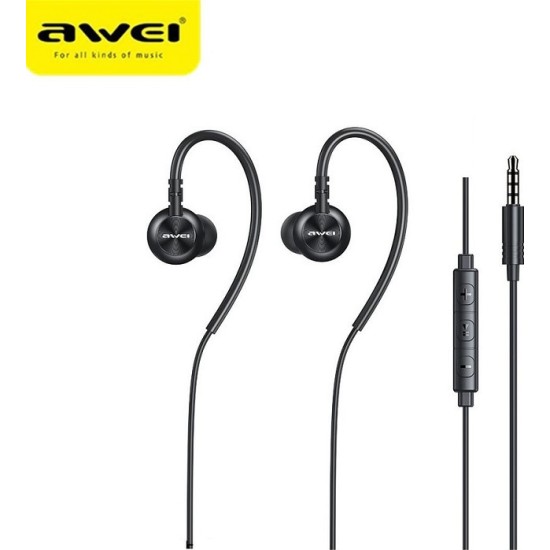 Awei L3 In-ear Handsfree με Βύσμα 3.5mm Μαύρο