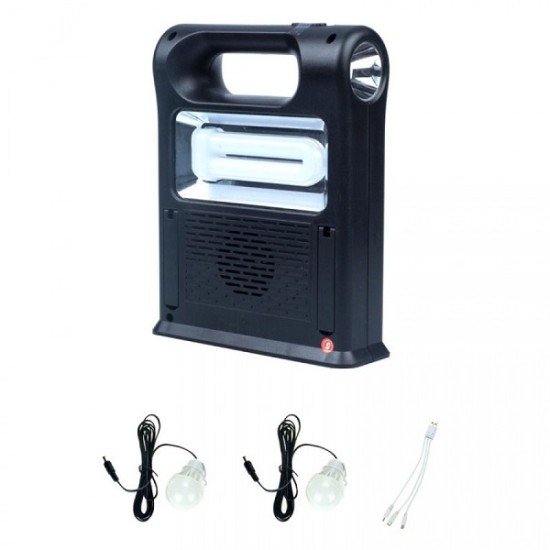 Mini Ηλιακό Σύστημα Φωτισμού με ραδιόφωνο FM MP3 USB CCLamp CL-22 30W - ΟΕΜ