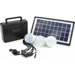 Ηλιακό Σύστημα Φωτισμού LED με 3 Λάμπες GDLite GD-8006A