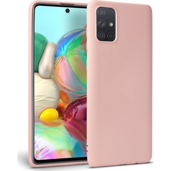 BACK COVER ΣΙΛΙΚΟΝΗΣ ΡΟΖ (GALAXY A71)