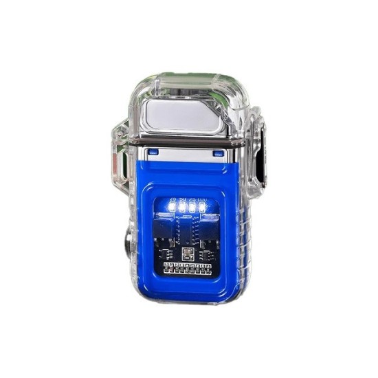 Zc169a Ηλεκτρικός Αναπτήρας Αδιάβροχος Επαναφορτιζόμενος Usb Μπλε