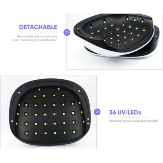 SUN H4 PLUS ΦΟΥΡΝΑΚΙ ΝΥΧΙΩΝ UV LED 72W SUN-H4P
