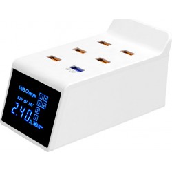 Φορτιστής – Τροφοδοτικό Με 6 Εξόδους USB 40W & QC3.0 – YC-CDA31Q
