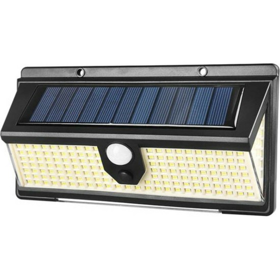 Ηλιακό Φωτιστικό Επιτοίχιας Τοποθέτησης με Ανιχνευτή Κίνησης σε Μαύρο Χρώμα CL-S190