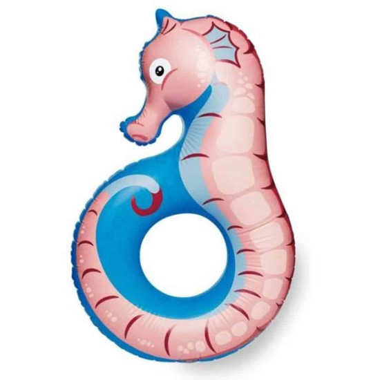 Σωσίβιο θαλάσσης ροζ ιππόκαμπος διάστασης 200x120cm από ανθεκτικό βινύλιο υψηλής ποιότητας ΟΕΜ