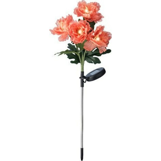 Ηλιακό Διακοσμητικό Φωτιστικό LED Κήπου Κοραλί Λουλούδι OEM 2433