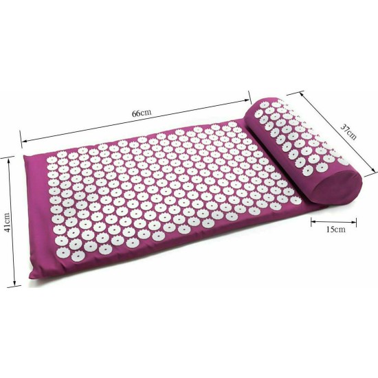 Μαξιλάρι & χαλάκι μασάζ Acupressure Mat 2 σε 1 ΜΩΒ