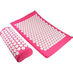 Μαξιλάρι & χαλάκι μασάζ Acupressure Mat 2 σε 1 Pink 