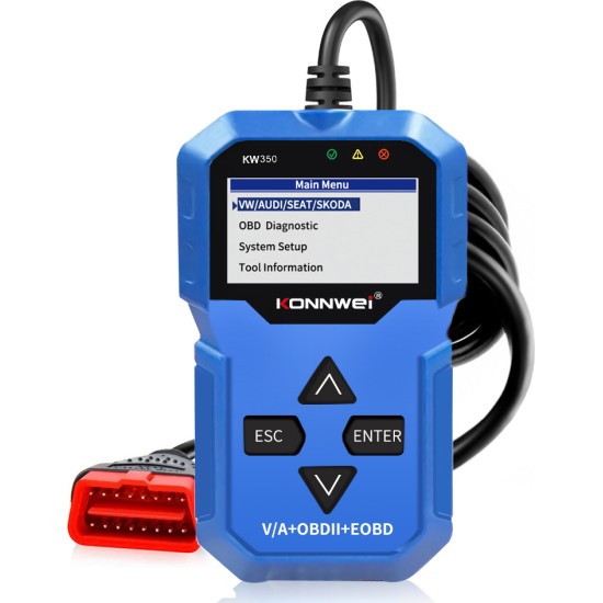Konnwei KW350 Διαγνωστικό Αυτοκινήτου Ψηφιακό OBD 2 με Καλώδιο