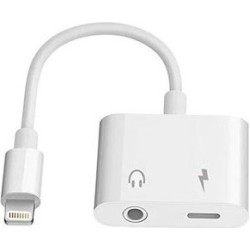 Μετατροπέας 2in1 USB Lighting σε 3.5mm Headphone Jack και καλώδιο φόρτισης ΟΕΜ