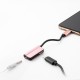 Adapter MY032 Lightning to Lightning / Jack 3,5mm 2A Max - Rose Gold Adapter MY032 Lightning to Lightning / Jack 3,5mm 2A Max - Rose Gold