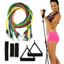 Home Gym Extreme JT-003 Σωληνωτά Λάστιχα Γυμναστικής με Λαβές Σετ 5τμχ Πολύχρωμα