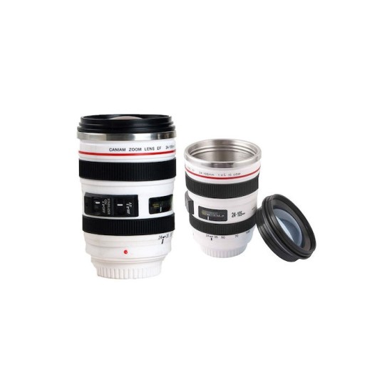 Κούπα Σε Σχήμα Φακού Φωτογραφικής Μηχανής Με Ανοξείδωτο Εσωτερικό EF 24-105mm 0,4lt