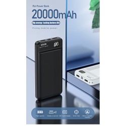 Remax RPP-106 Power Bank 20000mAh 2.1A - With Type C Input (Μαύρο)