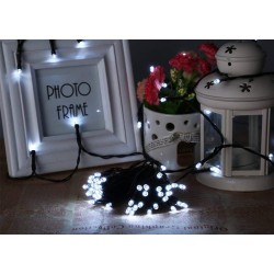 200 Χριστουγεννιάτικα Λαμπάκια LED Ψυχρό Λευκό 21μ Ηλιακά σε Σειρά